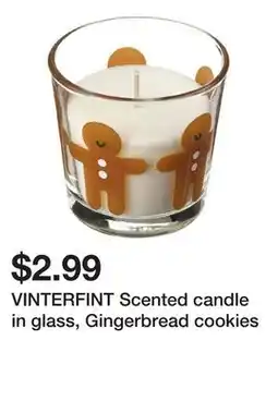 Ikea VINTERFINT Scented candle in glass, Gingerbread cookies offer