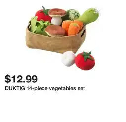 Ikea DUKTIG 14-piece vegetables set offer