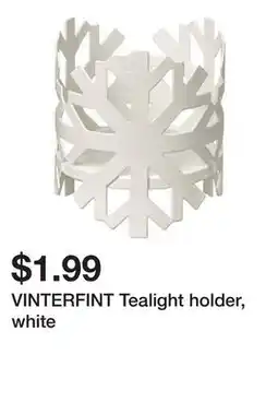 Ikea VINTERFINT Tealight holder, white offer