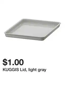 Ikea KUGGIS Lid, light gray offer