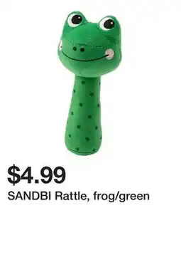 Ikea SANDBI Rattle, frog/green offer