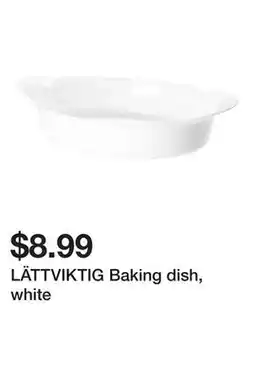 Ikea LÄTTVIKTIG Baking dish, white offer