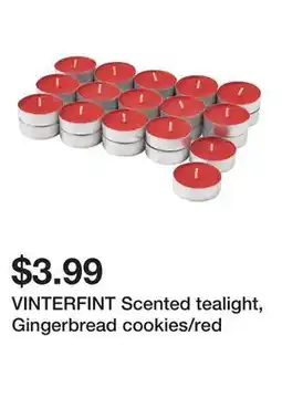 Ikea VINTERFINT Scented tealight, Gingerbread cookies/red offer