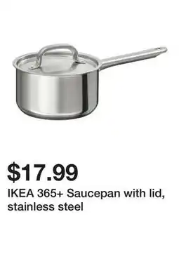 Ikea IKEA 365+ Saucepan with lid, stainless steel offer