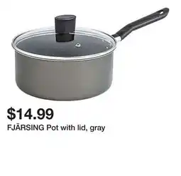 Ikea FJÄRSING Pot with lid, gray offer