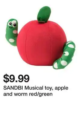 Ikea SANDBI Musical toy, apple and worm red/green offer