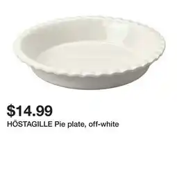 Ikea HÖSTAGILLE Pie plate, off-white offer