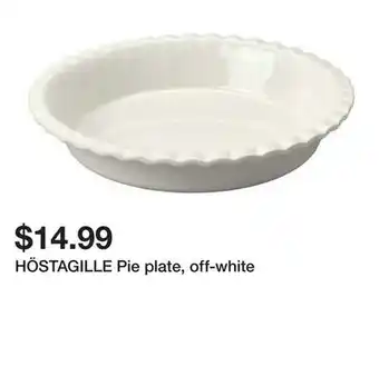 Ikea HÖSTAGILLE Pie plate, off-white offer