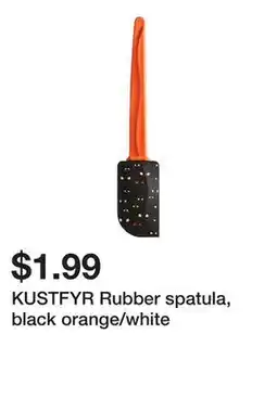Ikea KUSTFYR Rubber spatula, black orange/white offer