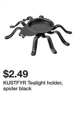 Ikea KUSTFYR Tealight holder, spider black offer