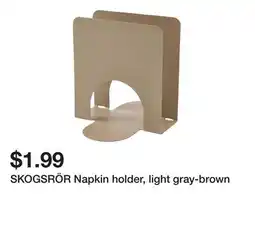 Ikea SKOGSRÖR Napkin holder, light gray-brown offer