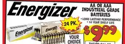 Ollie's ENERGIZER AA OR AAA INDUSTRIAL GRADE BATTERIES offer