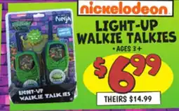 Ollie's nickelodeon LIGHT-UP WALKIE TALKIES offer
