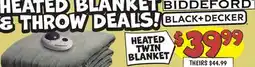 Ollie's HEATED TWIN BLANKET offer