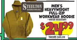Ollie's STEELTON MEN'S HEAVYWEIGHT FULL-ZIP WORKWEAR HOODIE offer
