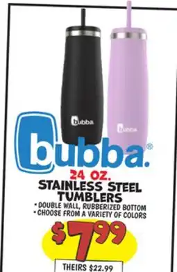 Ollie's BUBBA STAINLESS STEEL TUMBLERS offer
