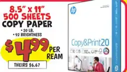 Ollie's COPY PAPER offer