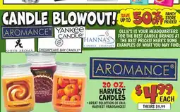 Ollie's HARVEST CANDLES offer