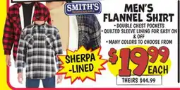 Ollie's SMITH'S WORKWEAR MEN'S FLANNEL SHIRT offer