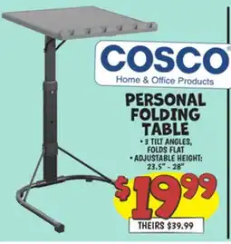 Ollie's COSCO PERSONAL FOLDING TABLE offer