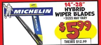 Ollie's MICHELIN HYBRID WIPER BLADES offer