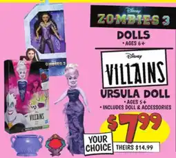 Ollie's DISNEY DOLLS URSULA DOLL offer