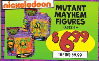 Ollie's NICKELODEON MUTANT MAYHEM FIGURES offer