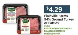 Heinen's Plainville Farms 94% Ground Turkey or Patties offer