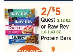 Heinen's Quest 2.12 OZ. or Raw Rev 1.6-1.63 OZ. Protein Bars offer
