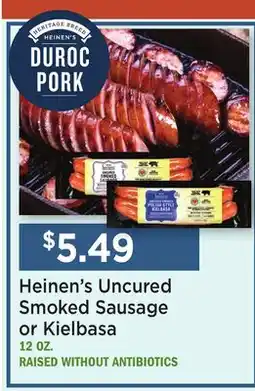 Heinen's Heinen's Uncured Smoked Sausage or Kielbasa offer