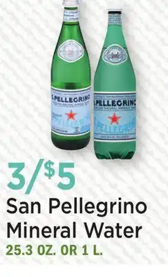 Heinen's San Pellegrino Mineral Water offer