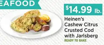 Heinen's Heinen's Cashew Citrus Crusted Cod with Jarlsberg offer