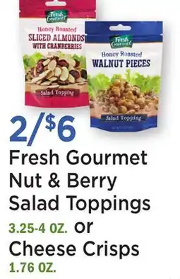 Heinen's Fresh Gourmet Nut & Berry Salad Toppings 3.25-4 OZ. or Cheese Crisps 1.76 OZ offer