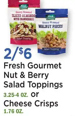 Heinen's Fresh Gourmet Nut & Berry Salad Toppings 3.25-4 OZ. or Cheese Crisps 1.76 OZ offer
