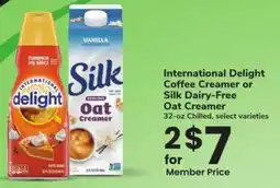 Albertsons International Delight Coffee Creamer or Silk Dairy-Free Oat Creamer offer
