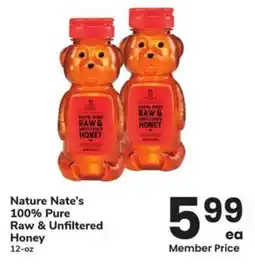 Albertsons Nature Nate's 100% Pure Raw & Unfiltered Honey offer