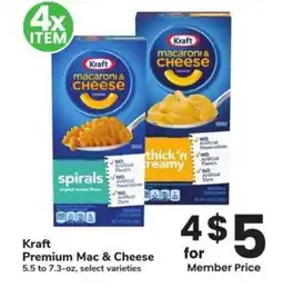 Albertsons Kraft Premium Mac & Cheese offer