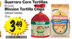 Superior Grocers Guerrero Corn Tortillas 80 Count Mission Tortilla Chips offer