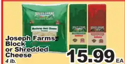 Superior Grocers Joseph Farms Block Block or Shredded or Shredded Cheese Cheese offer