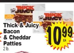 Superior Grocers Thick & Juicy Bacon & Cheddar Patties offer