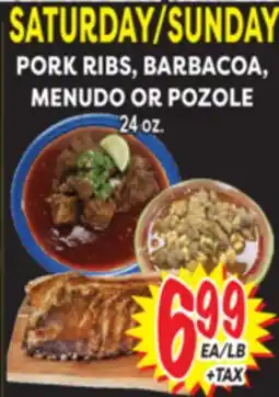Superior Grocers PORK RIBS, BARBACOA, MENUDO OR POZOLE offer