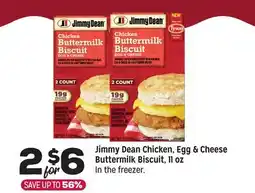 Grocery Outlet Jimmy Dean Chicken, Egg & Cheese Buttermilk Biscuit, 11 oz offer