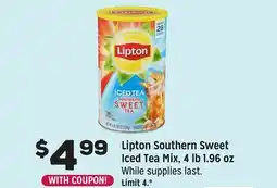 Grocery Outlet Lipton Southern Sweet Iced Tea Mix, 4 lb 1.96 oz offer