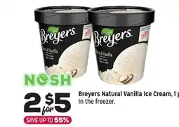 Grocery Outlet Breyers Natural Vanilla Ice Cream, 1 pt offer