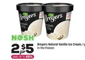 Grocery Outlet Breyers Natural Vanilla Ice Cream, 1 pt offer
