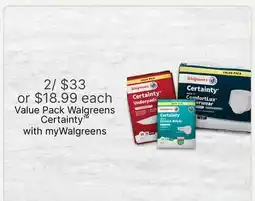 Walgreens Value Pack Walgreens Certainty offer