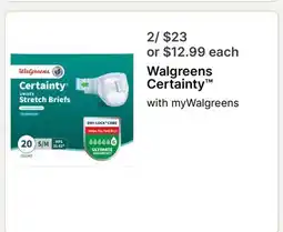 Walgreens Walgreens Certainty offer