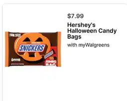Walgreens Hershey's Halloween Candy Bags offer