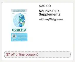 Walgreens Neuriva Plus Supplements offer
