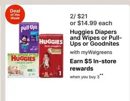 Walgreens Huggies Diapers and Wipes or Pull-Ups or Goodnites offer